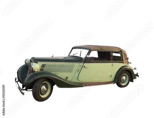 Wallpaper Mural Retro car isolated on white background Torontodigital.ca