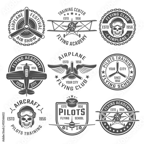 Airplane Emblem Set