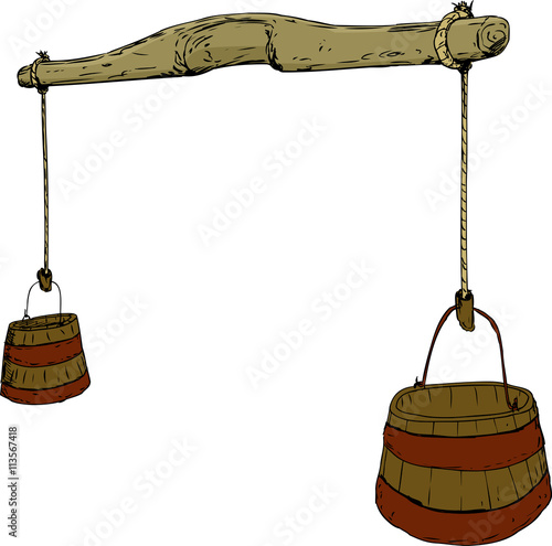 Sketch of 18th Century Yoke with Buckets