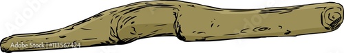 Carved wooden yoke over white