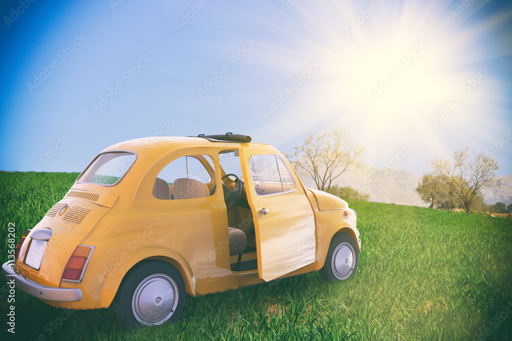 Fototapeta premium car in the field