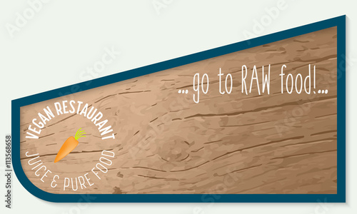 Vector frame for your text and wooden background