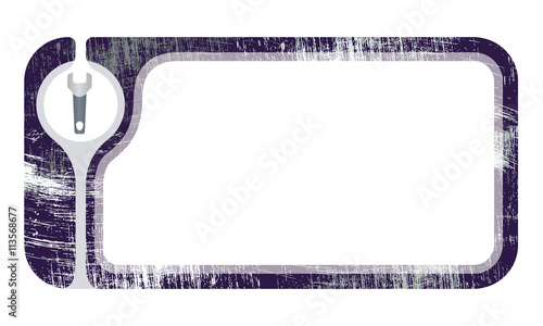 Text frame with scratches for your text and spanner