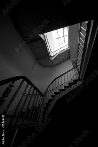 black wchite staircase