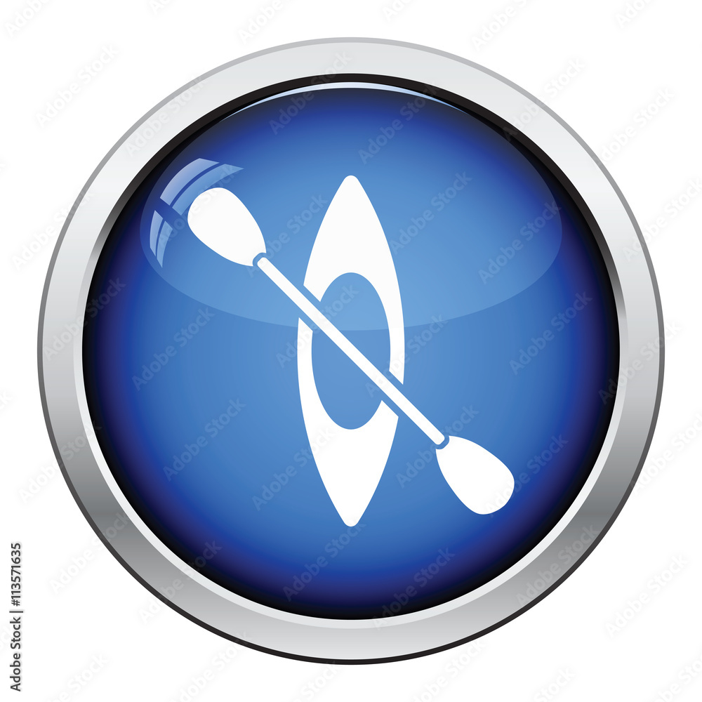 Kayak and paddle icon Kayak and paddle icon