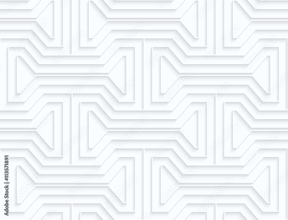 Quilling white paper bolts with offset Quilling white paper bolts with offset