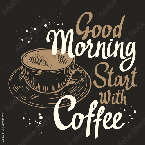 Vector illustration with sketch geyser coffee maker. 