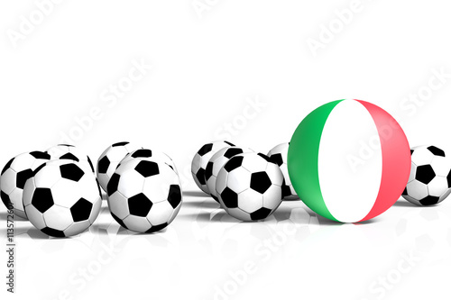 Football Background Team Italy 3D rendering