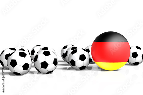 Football Background Team Germany 3D rendering