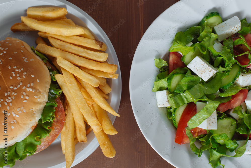 Concept of healthy food. choice of healthy products and dietary Concept of healthy food. choice of healthy products and dietary