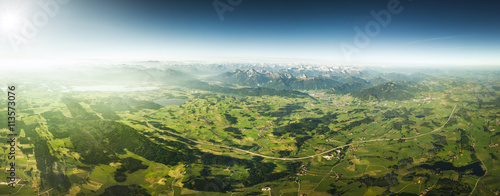Sweeping Aerial View of Countryside