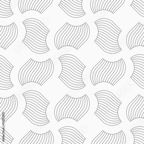 Slim gray hatched separated pedals in turn