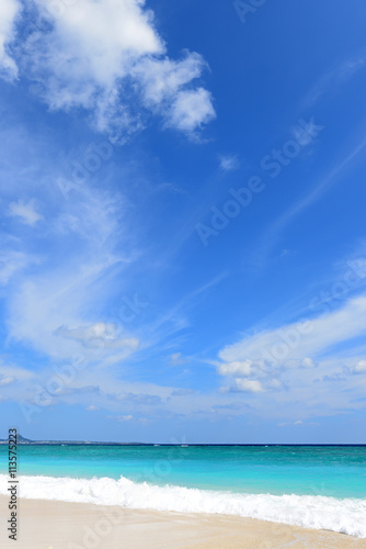 美しい沖縄のビーチと夏空  © Liza5450