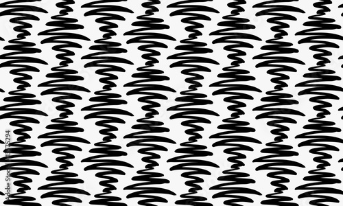 Black marker drawn hatched zigzag