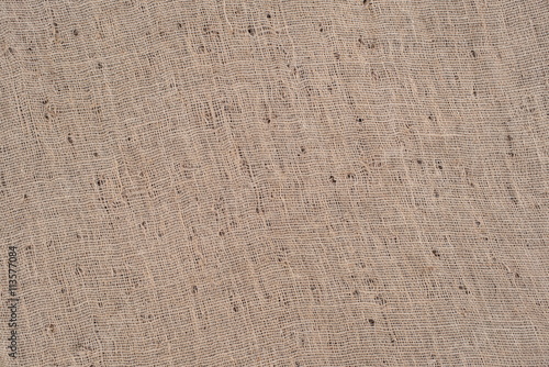 Close-up view of sackcloth texture for background