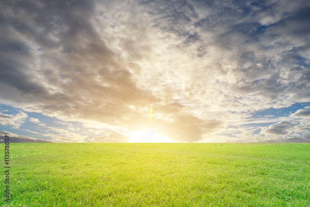 The landscapes sky with clouds and sunrise retouch