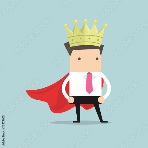 Businessman wearing a crown vector