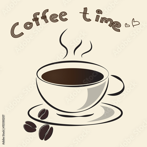 a hot coffee cup vector designs outline coffee cup illustration