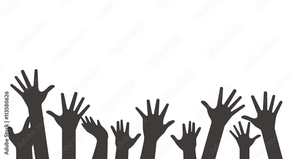 Fototapeta premium raising hand
