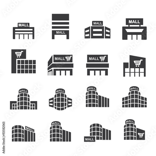 shopping mall icon set.vector eps10