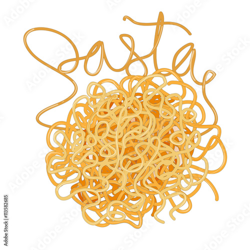 Pasta. Spaghetti vector illustration