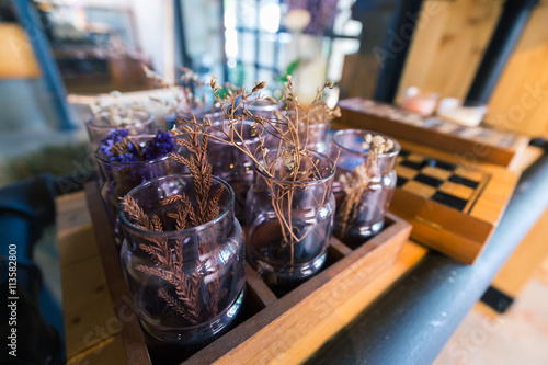 Obraz na płótnie Dried woode in the glass w salonie