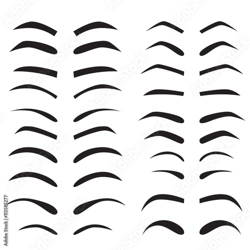 Vászonkép set of eyebrow collection