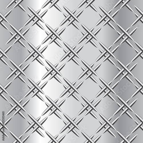 Seamless pattern with ninja weapons. Endless japan background with suriken.