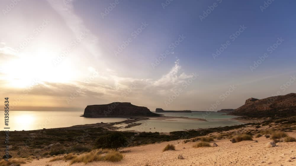 Sonnenuntergang über der Lagune von Balos, Kreta (4k UHD, Zeitraffer) Sonnenuntergang über der Lagune von Balos, Kreta (4k UHD, Zeitraffer)