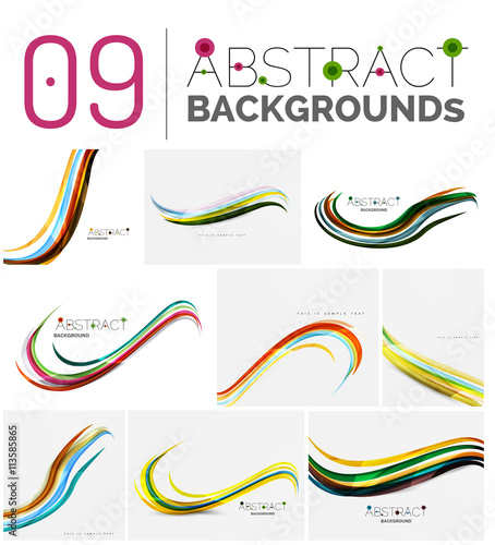 Set of abstract backgrounds