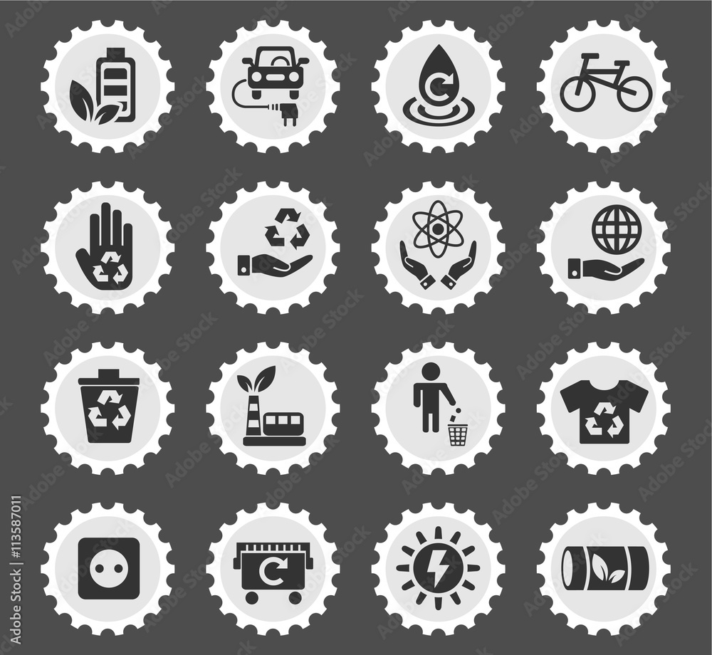 alternative energy icon set