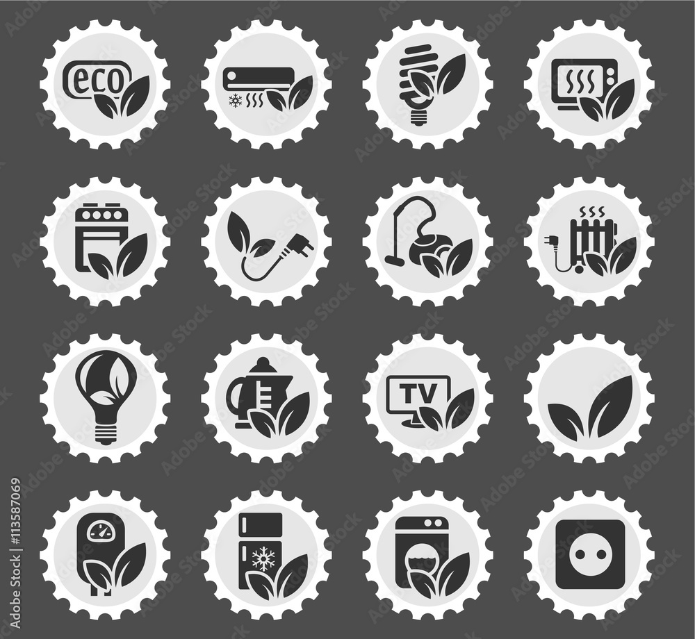 eco icon set