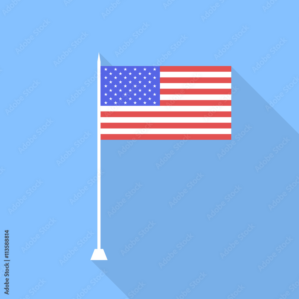 Fototapeta premium USA flag. Vector illustration .