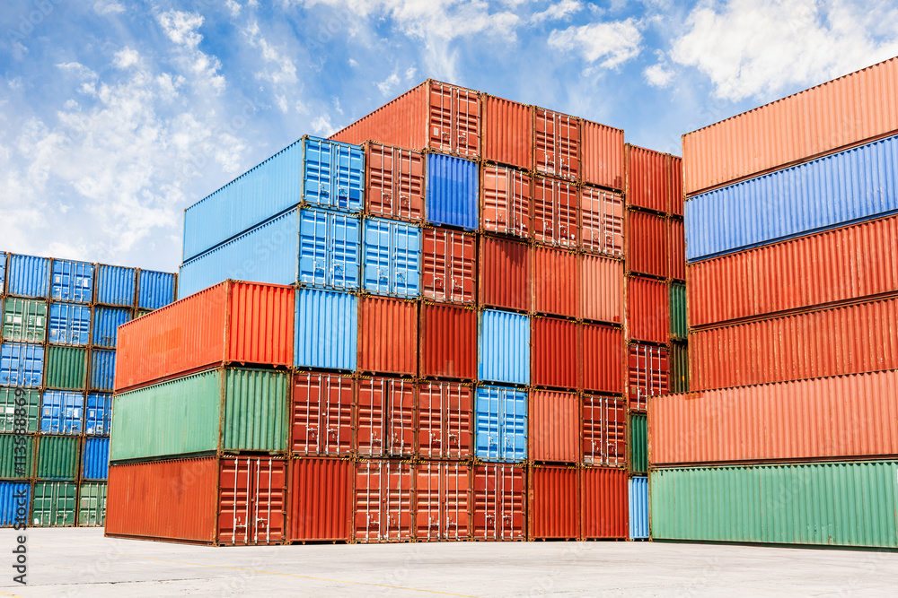 Industrial port and container yard Industrial port and container yard