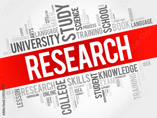 Research word cloud, business concept