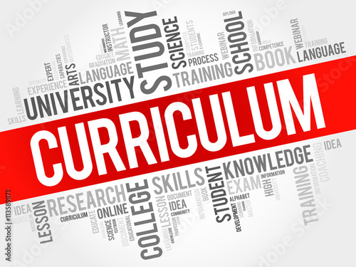 CURRICULUM word cloud, education business concept