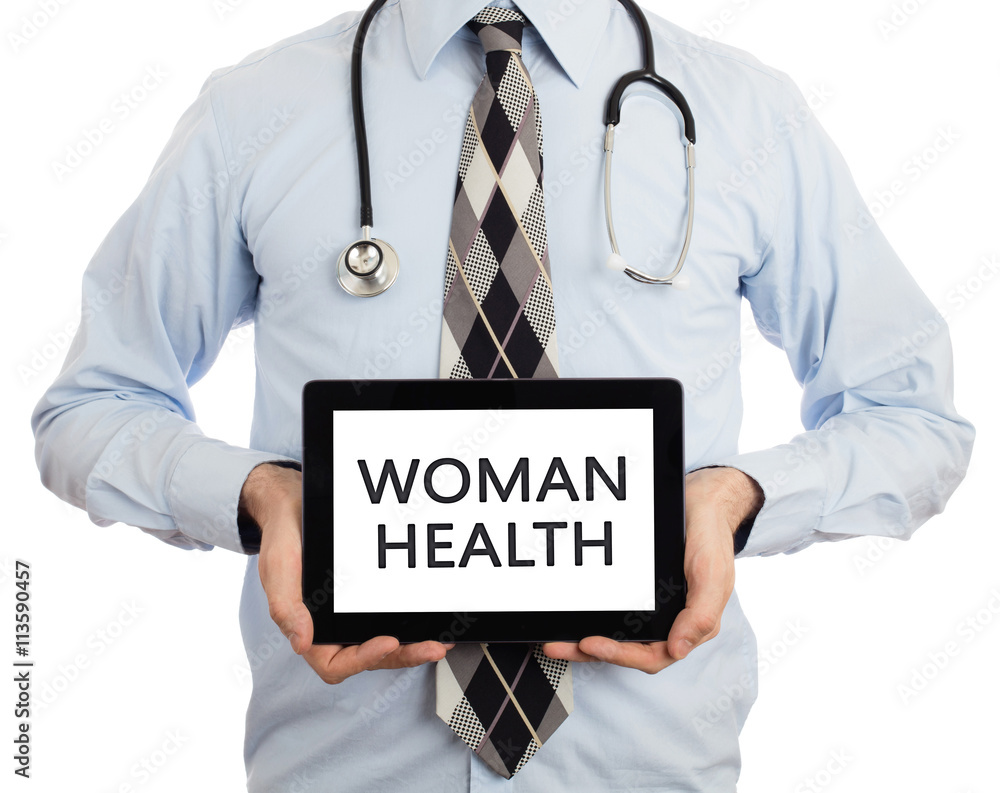 Doctor holding tablet - Woman health Doctor holding tablet - Woman health