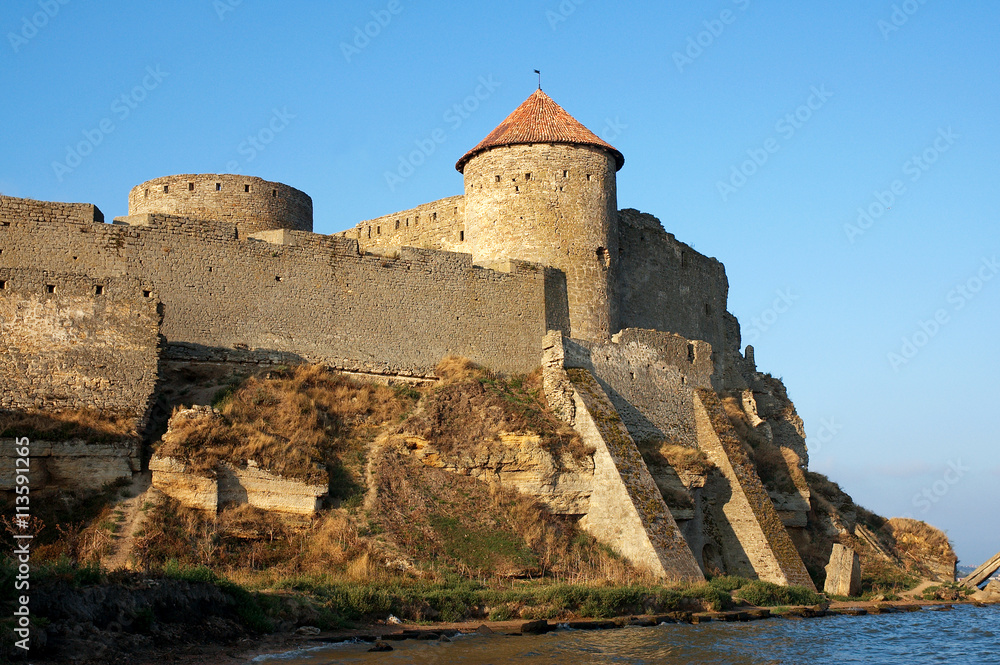 Medieval fortress Akkerman on the Dniester estuary