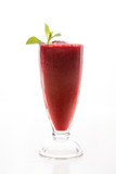 cherry shake with frozen pulp and mint