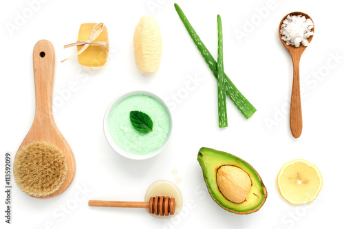 Alternative skin care and homemade scrubs with natural ,sea salt