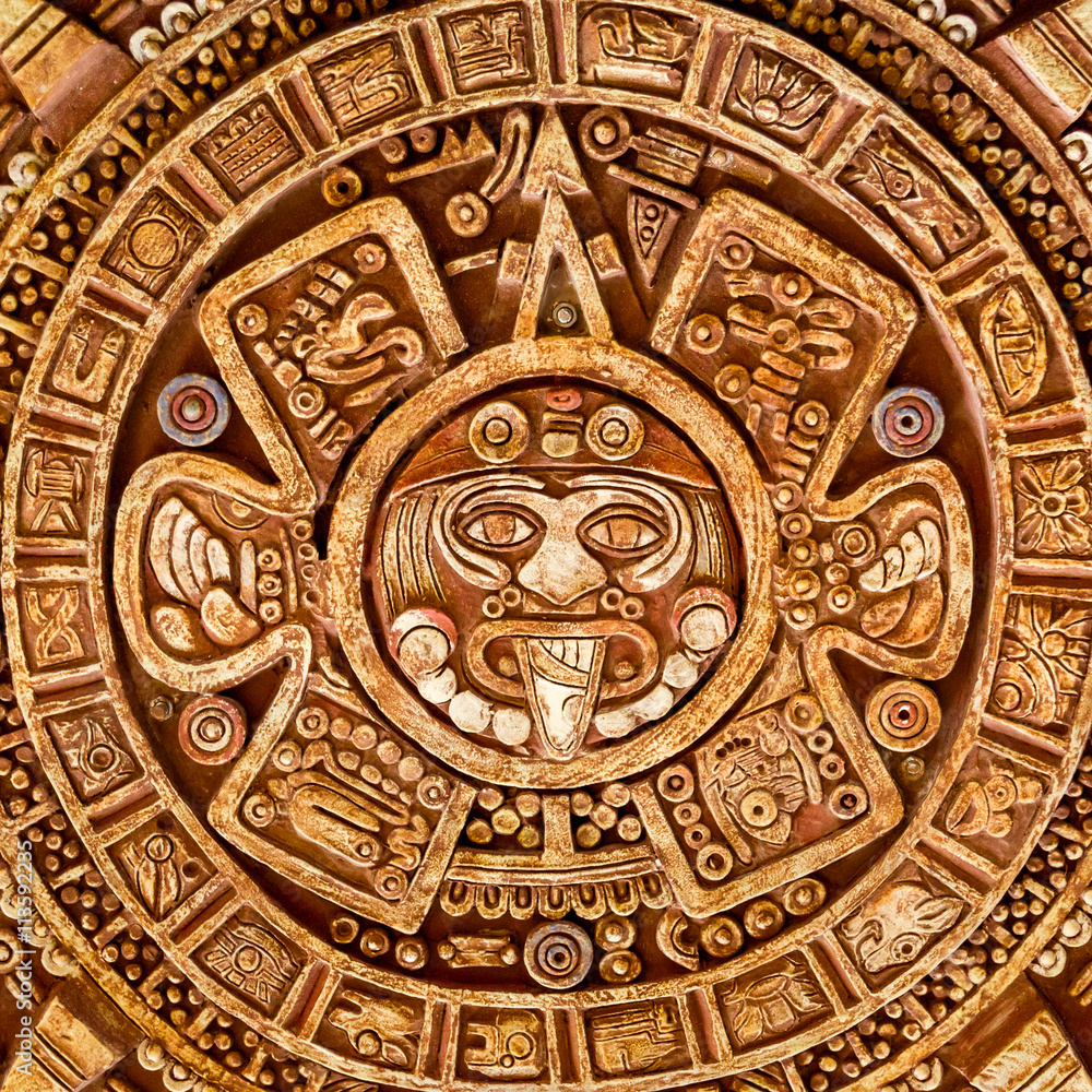 Pagan ornament of a tribe Maya texture