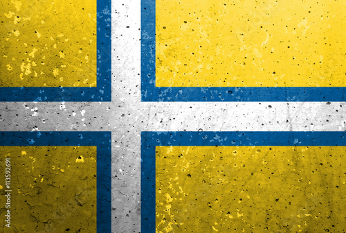 West Sweden Grunge Flag