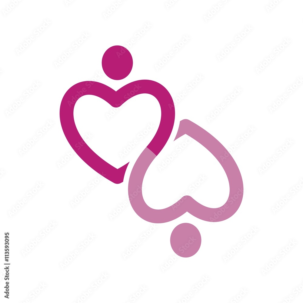 Logo Icon Vector Infinity Love Couple Logo Icon Vector Infinity Love Couple