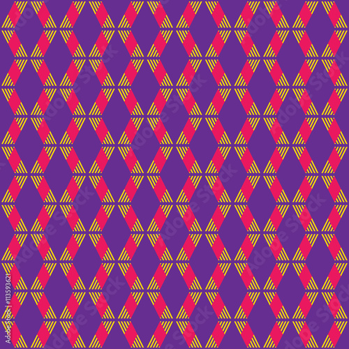 seamless striped colourful rhombus pattern.