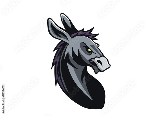 Fototapeta Naklejka Na Ścianę i Meble -  Leadership Animal Logo - Democratic Donkey Character