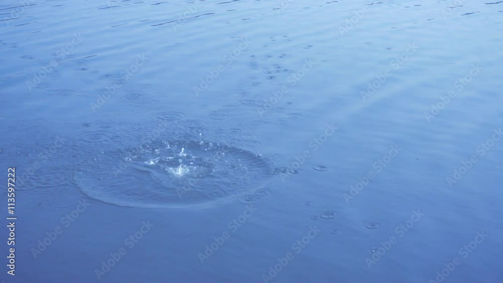 Water Drop making ripple for a background, Great background for movie ...