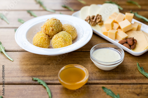 Snack to beer, cheese balls