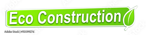 éco construction sur étiquette verte