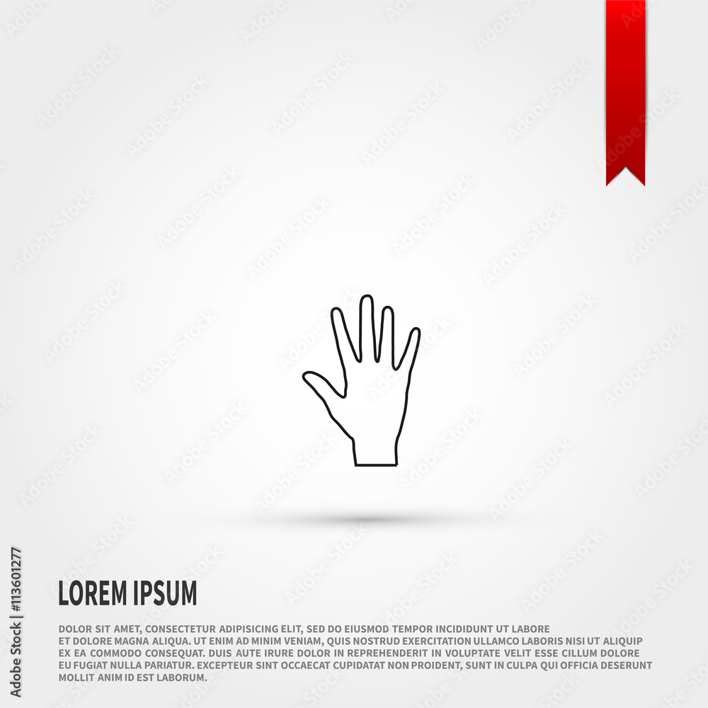Obraz premium Hand icon vector. 