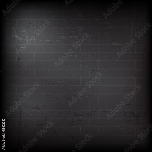 Black brick wall, Vector background